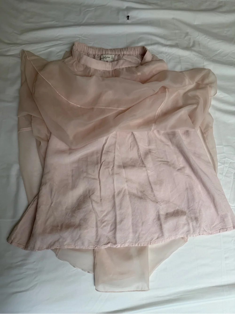 Abercrombie & Fitch Blush Pink Midi Skirt